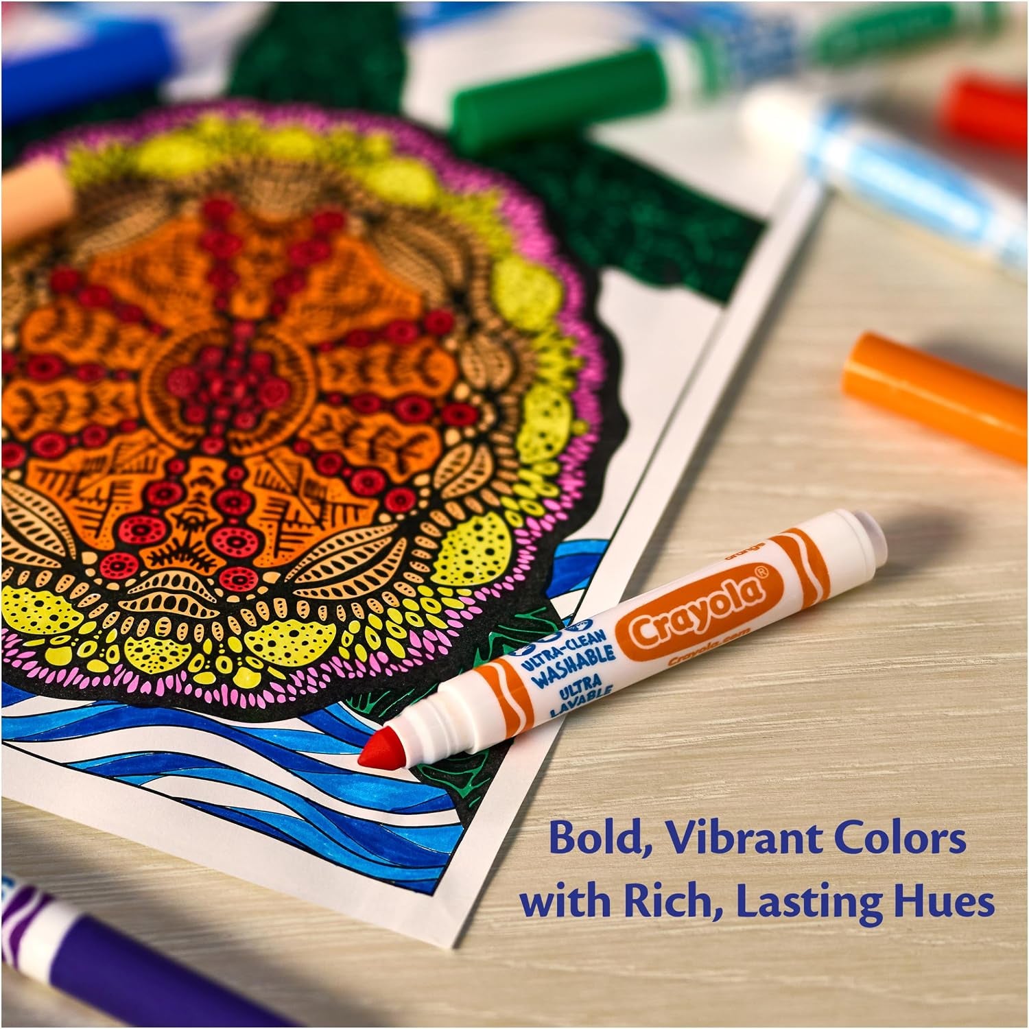 Broad Line Markers (12 Count), Washable Markers for Kids