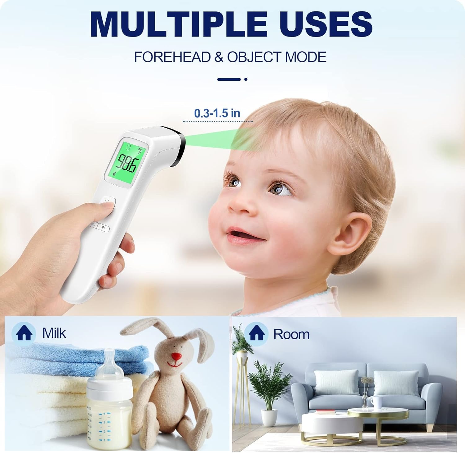 No-Touch Accurate Digital Baby Thermometer for Adults and Kids