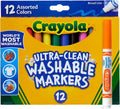 Broad Line Markers (12 Count), Washable Markers for Kids