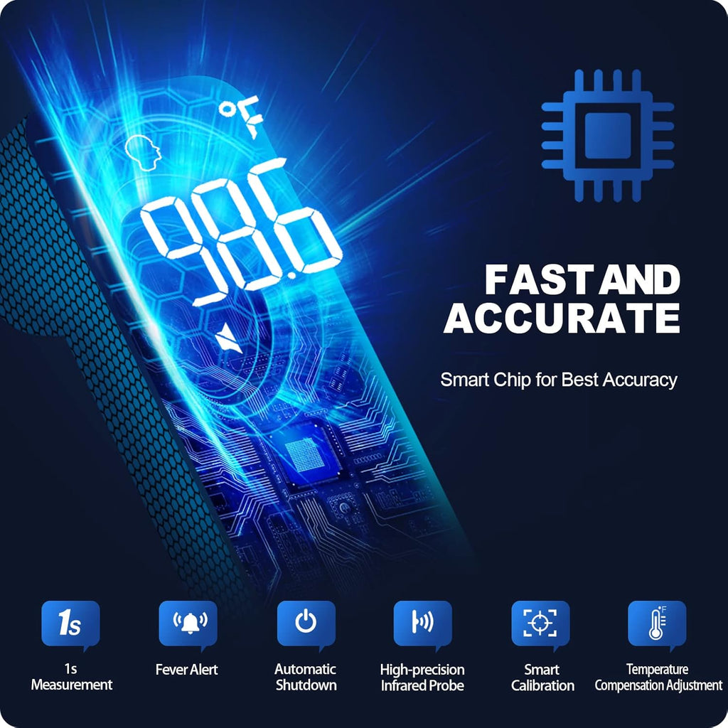 No-Touch Accurate Digital Baby Thermometer for Adults and Kids