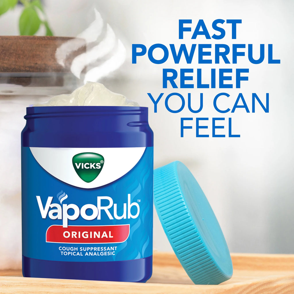 Vaporub Topical Chest Rub and Analgesic Ointment, Cough Medicine for Cough Relief, 1.76 Oz