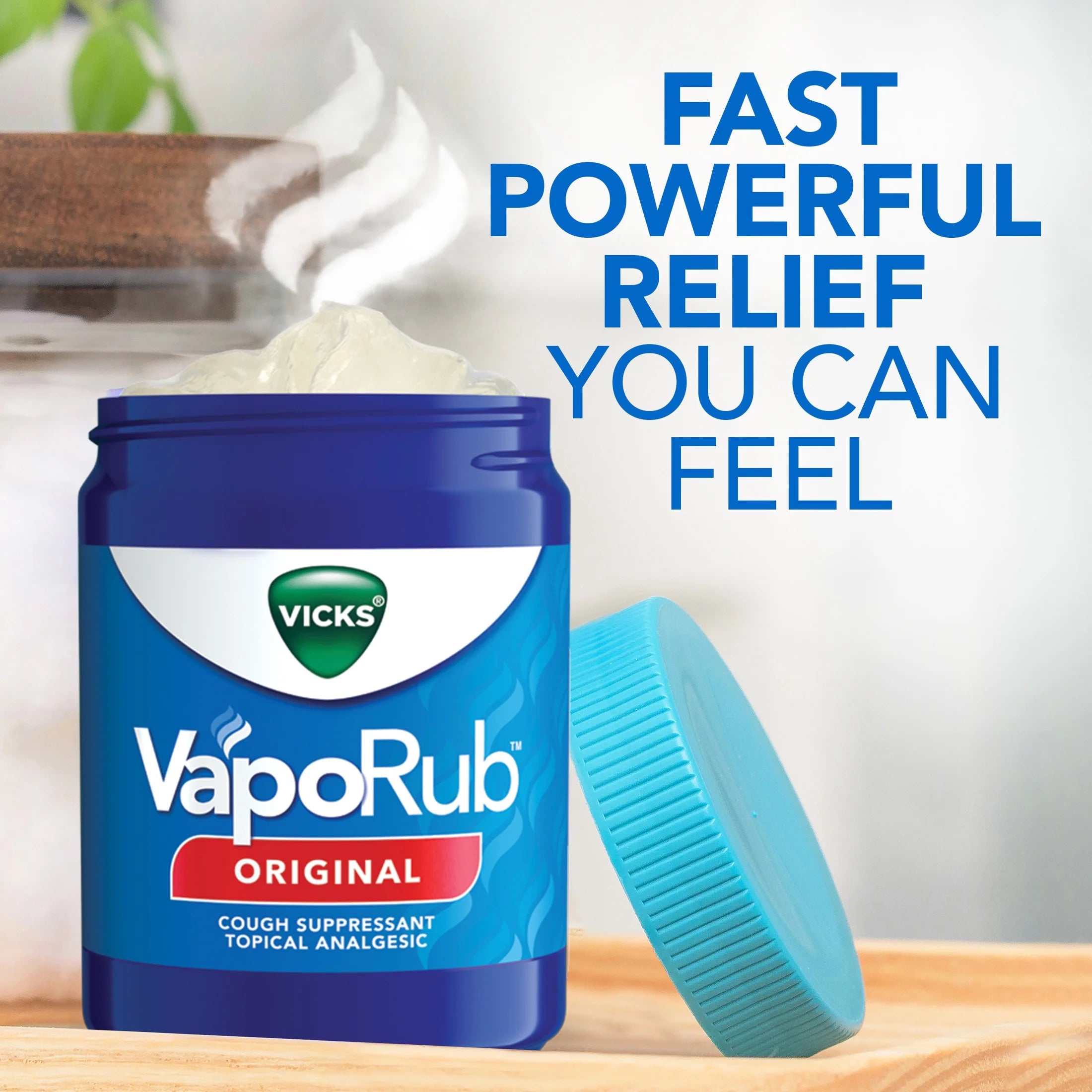 Vaporub Topical Chest Rub and Analgesic Ointment, Cough Medicine for Cough Relief, 1.76 Oz