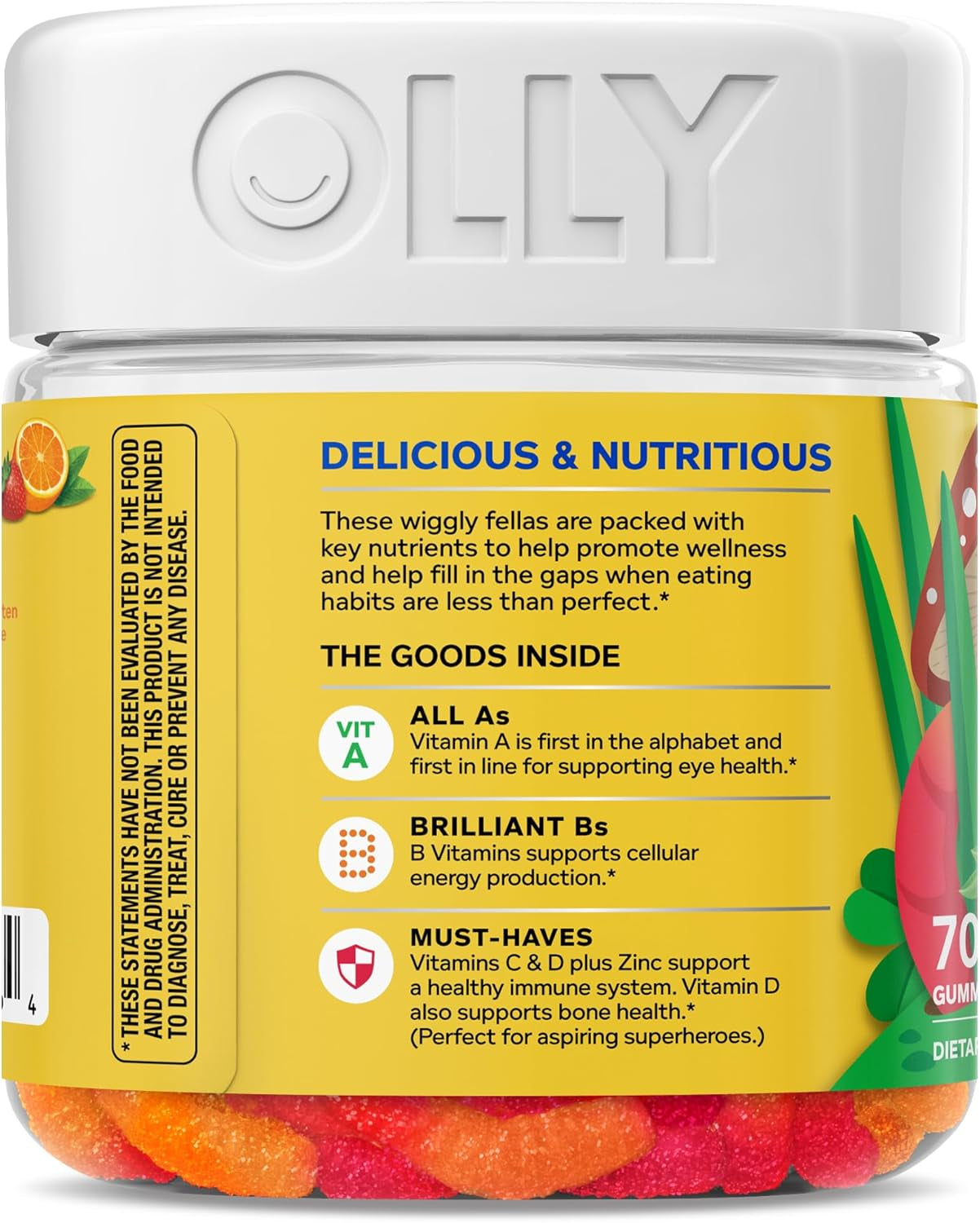 Kids Multi Gummy Worms, Overall Wellness & Immune Support - 70 Count