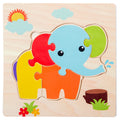 Baby Wooden 3D Puzzles Shapes Learning