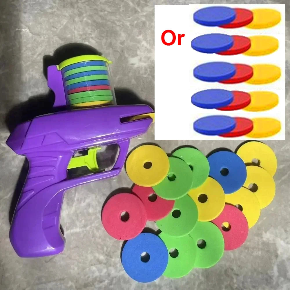 Kids Outdoor Game Foam Disc Gun Toy