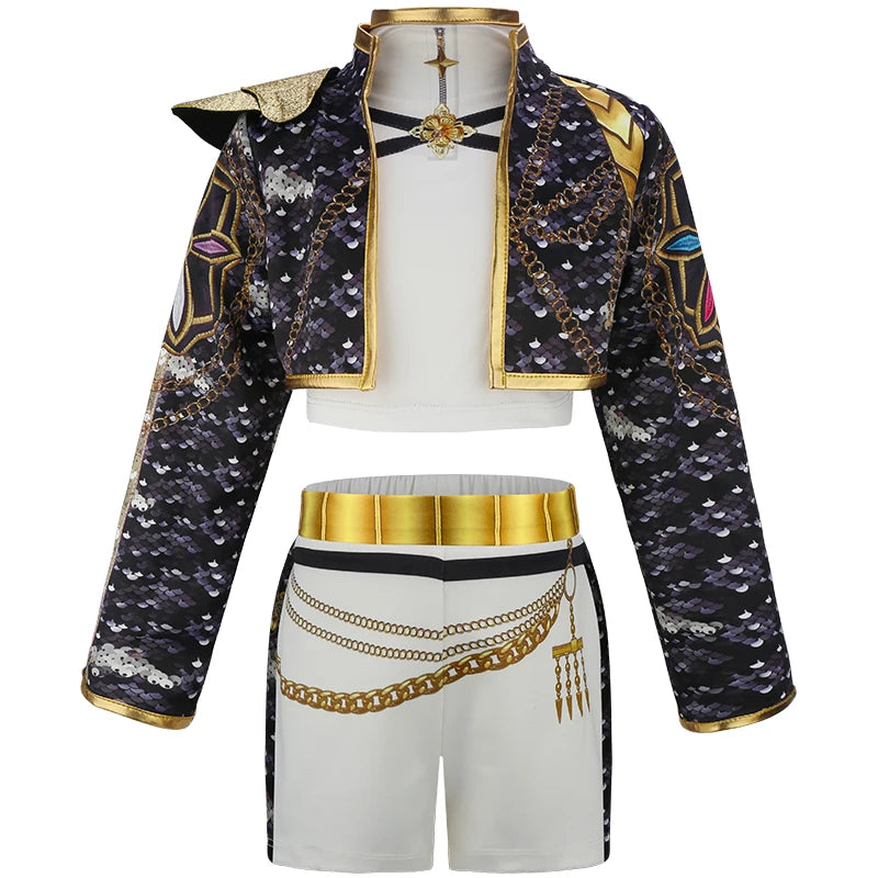 3PS Children's Girls Dance Performance Set Carnival Cosplay Costume Halloween Party