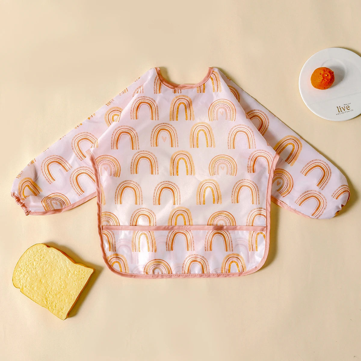 Infant 1PC Long Sleeve Waterproof Feeding Bibs