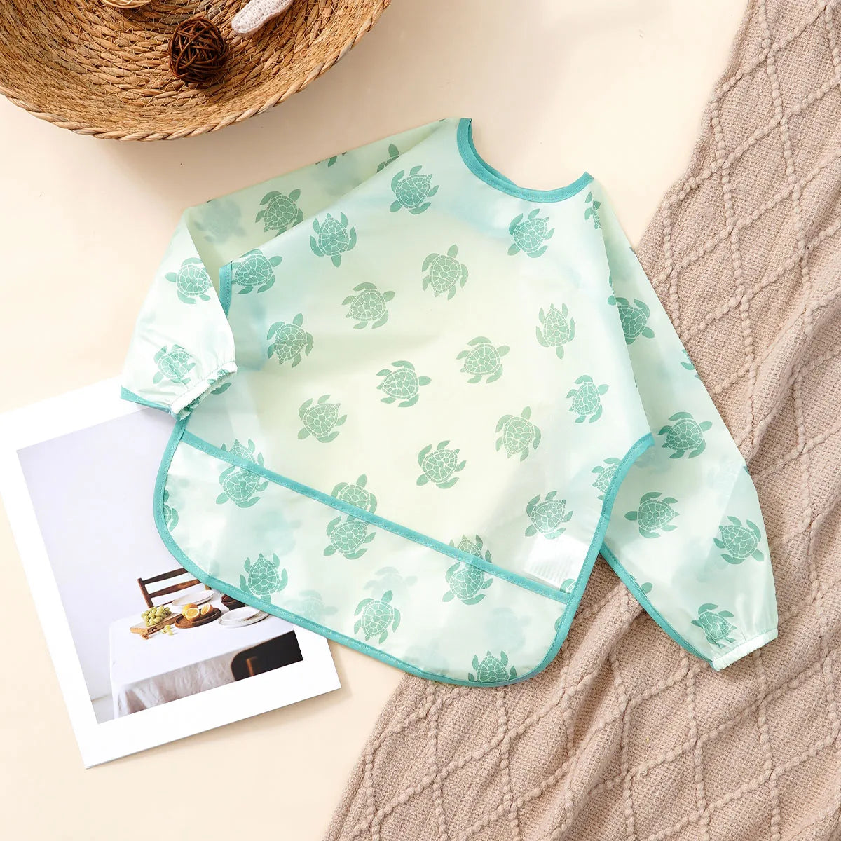 Infant 1PC Long Sleeve Waterproof Feeding Bibs