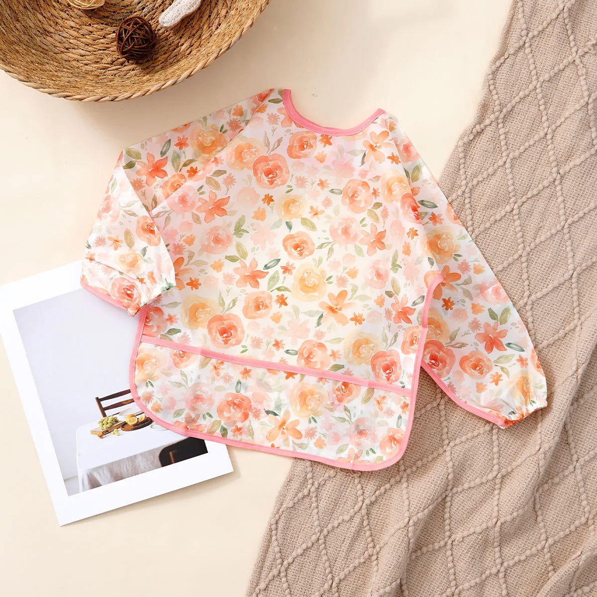 Infant 1PC Long Sleeve Waterproof Feeding Bibs