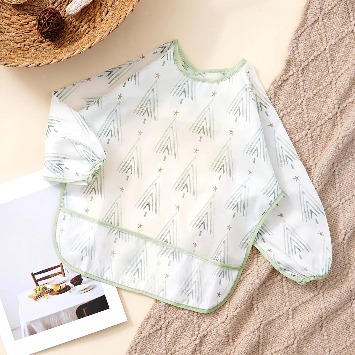 Infant 1PC Long Sleeve Waterproof Feeding Bibs