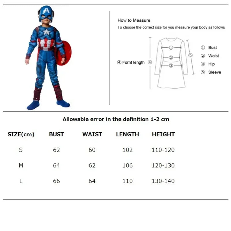 Halloween Purim Boys Captain Rogers Costume