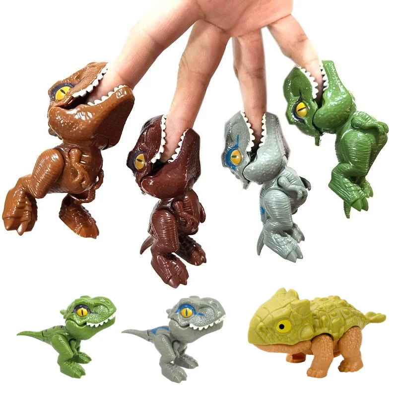 Jurassic Finger Dinosaur Triceratops Tyrannosaurus Model Toys