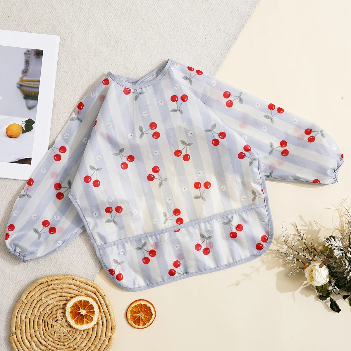 Infant 1PC Long Sleeve Waterproof Feeding Bibs