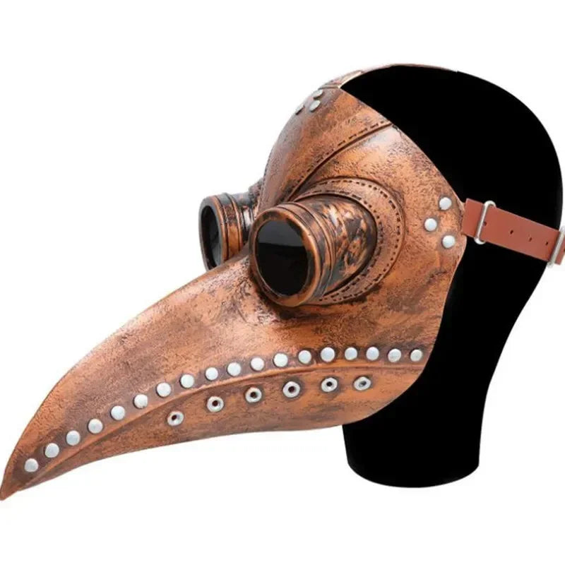 Masque de Docteur de la Peste en Caoutchouc Noir Costume Masque d'Halloween