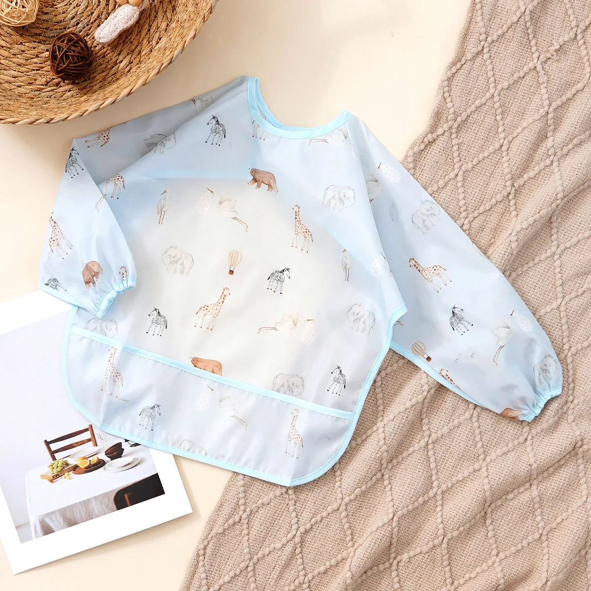 Infant 1PC Long Sleeve Waterproof Feeding Bibs