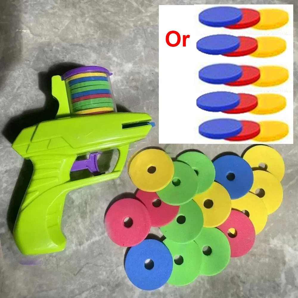 Kids Outdoor Game Foam Disc Gun Toy