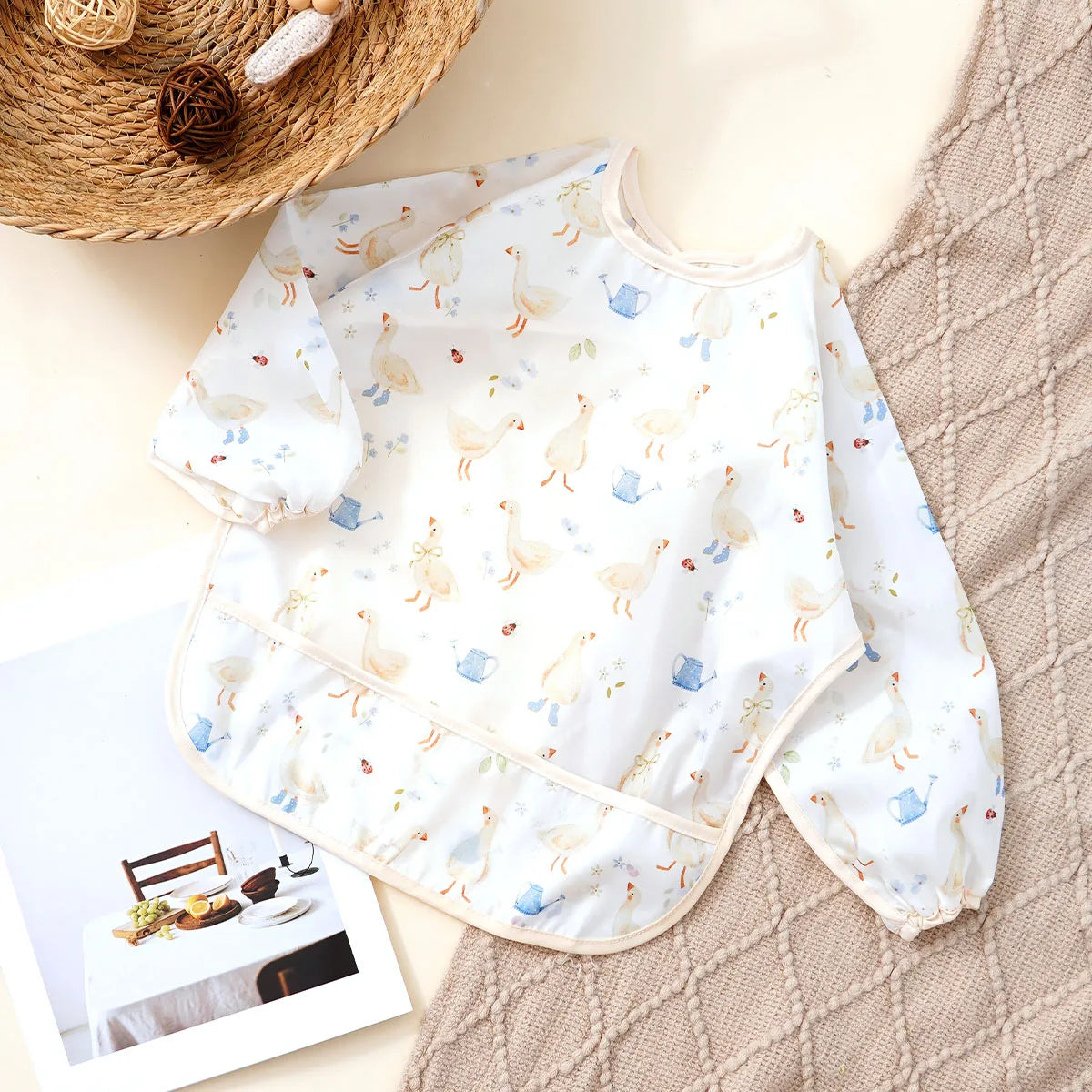 Infant 1PC Long Sleeve Waterproof Feeding Bibs