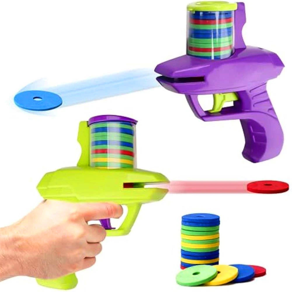 Kids Outdoor Game Foam Disc Gun Toy