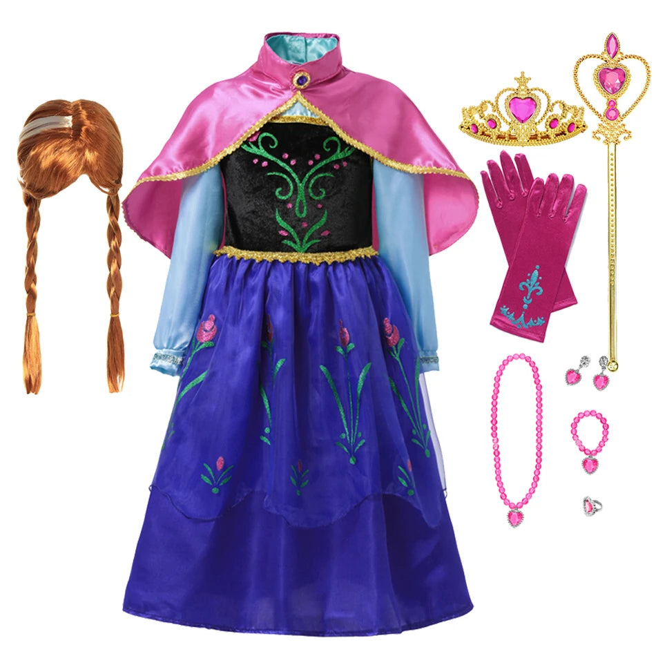 Summer Fancy Queen Elsa Anna Costume