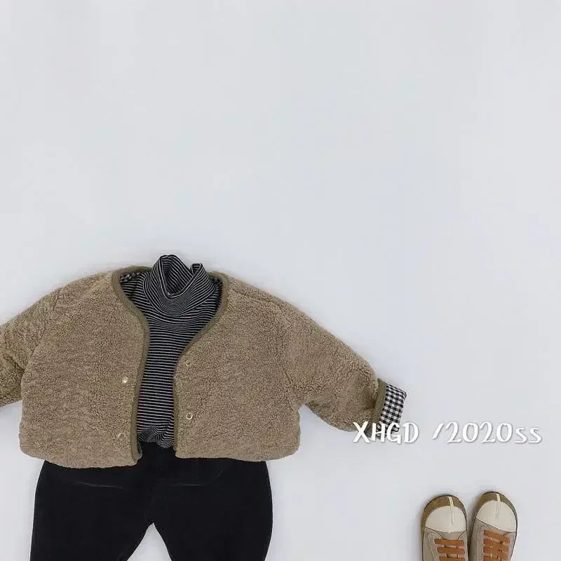 New Autumn and Winter New Warm Jacket Children Two Sides Wear