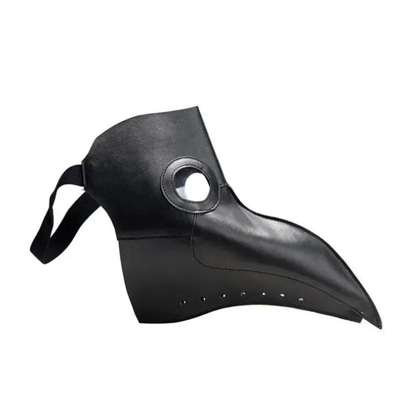 Masque de Docteur de la Peste en Caoutchouc Noir Costume Masque d'Halloween