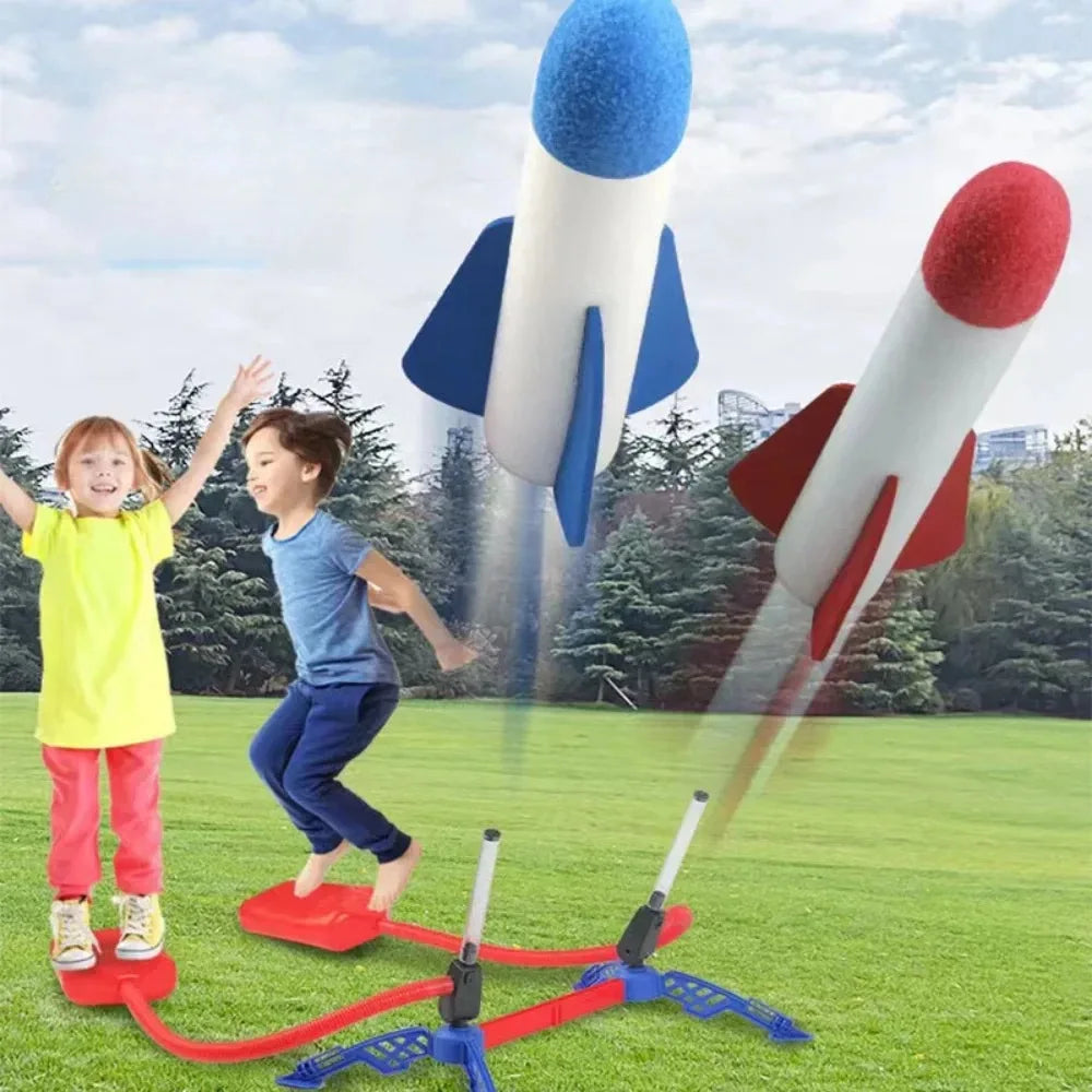 Kids Outdoor Rocket Foot Pump Outdoor Air Pressing Soaring Rocket