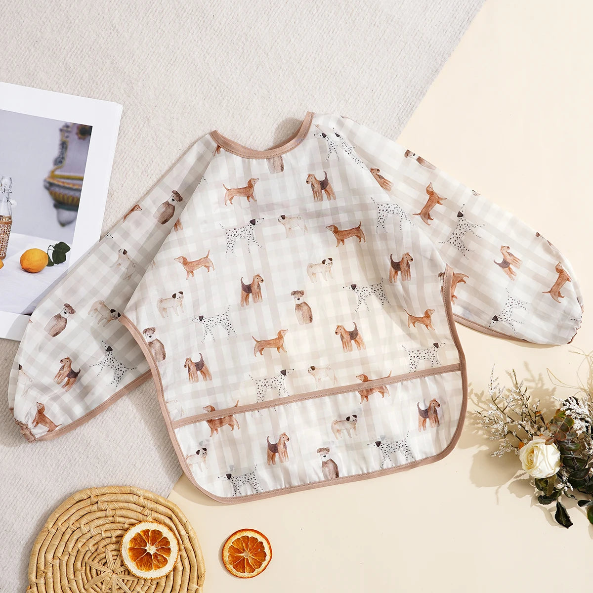 Infant 1PC Long Sleeve Waterproof Feeding Bibs