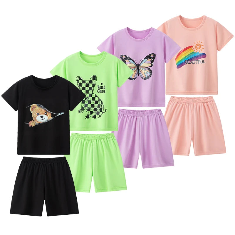 2-Piece Summer Children's Comfortable and Versatile Cute Short