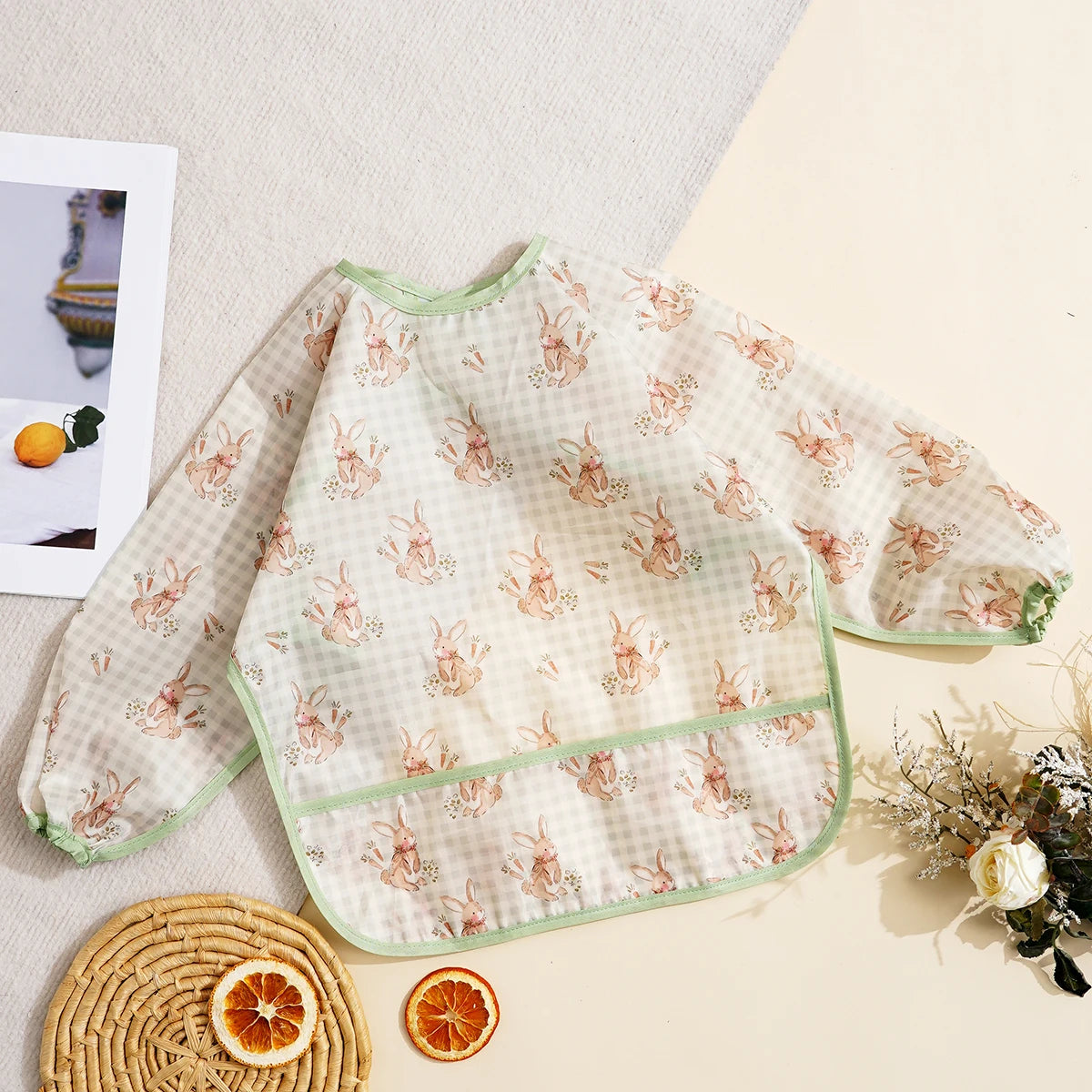 Infant 1PC Long Sleeve Waterproof Feeding Bibs