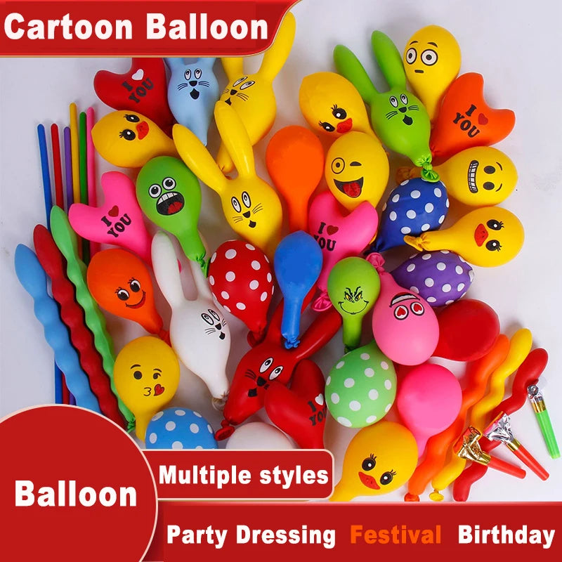 50/100 PcsNo gas pump Cartoon Balloons