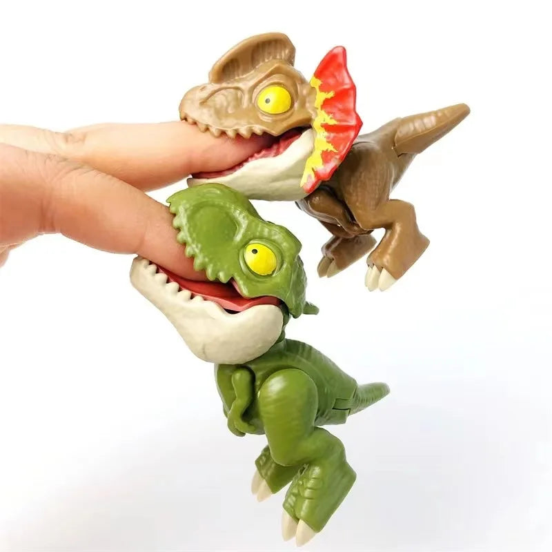 Jurassic Finger Dinosaur Triceratops Tyrannosaurus Model Toys