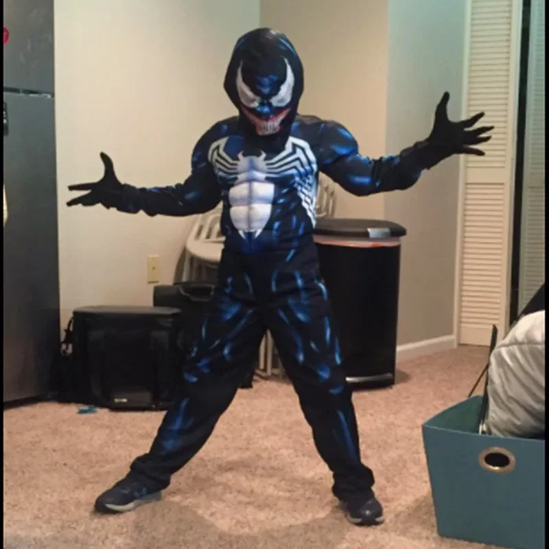 Kids Black Spider Superhero Costume