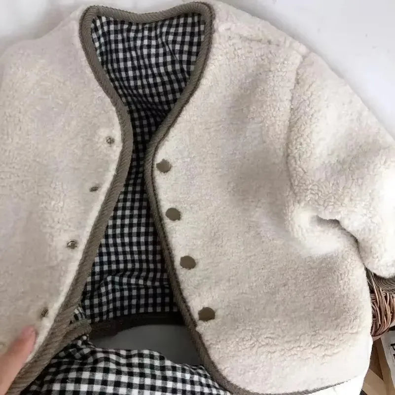 New Autumn and Winter New Warm Jacket Children Two Sides Wear