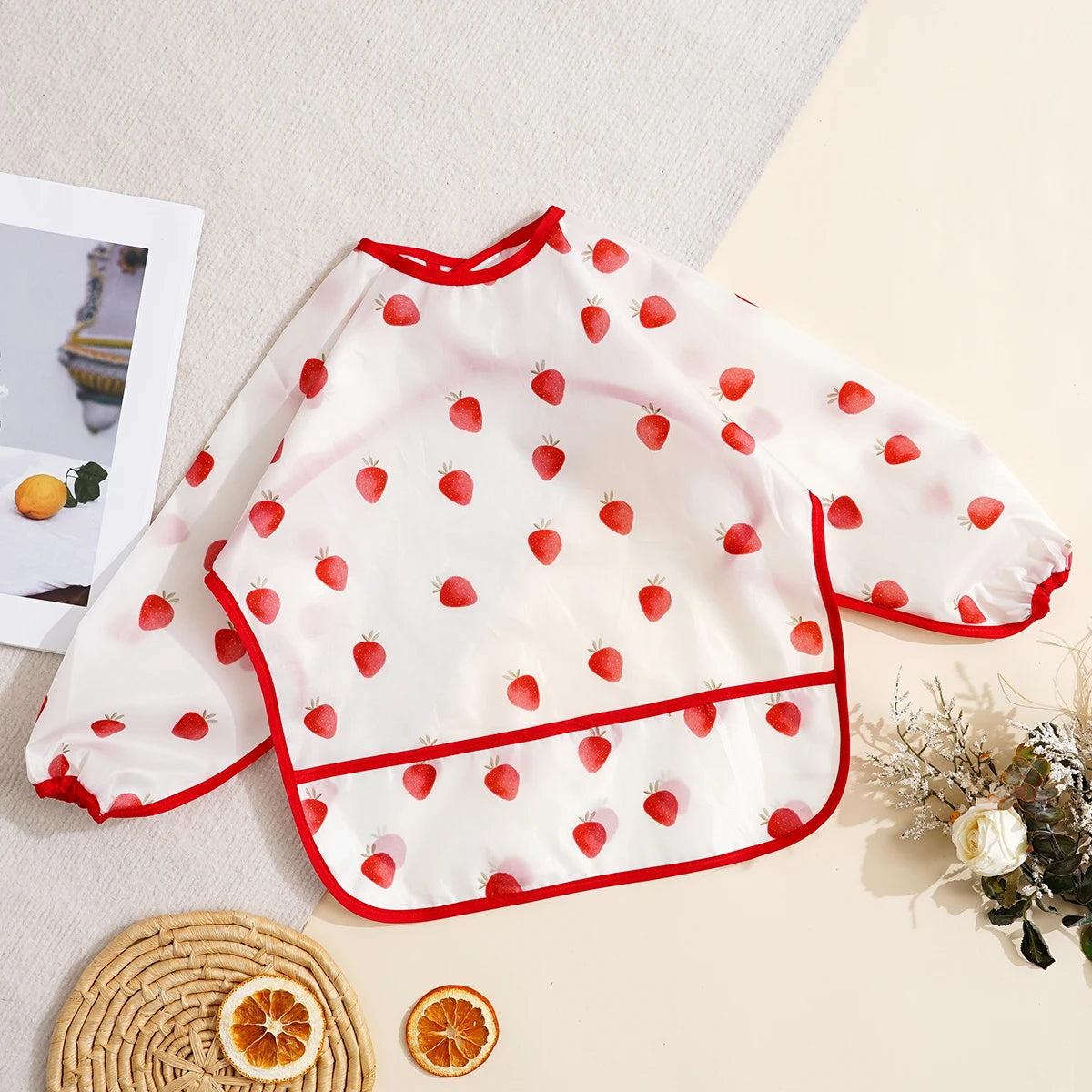 Infant 1PC Long Sleeve Waterproof Feeding Bibs