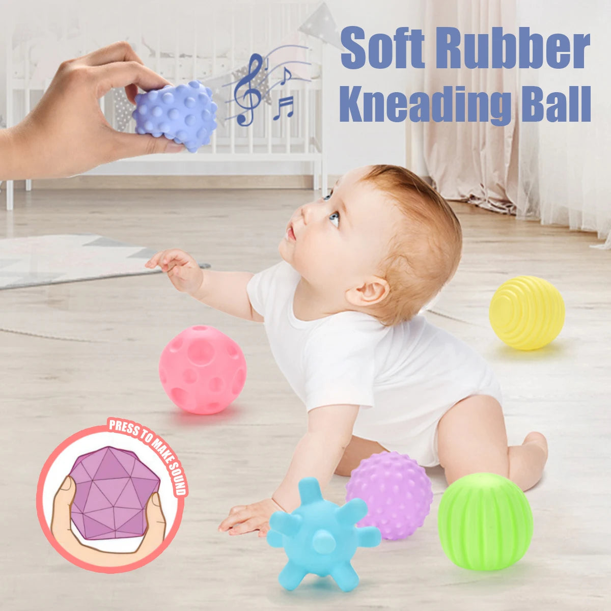 6 PCS Baby Toys Sensory Balls For Children