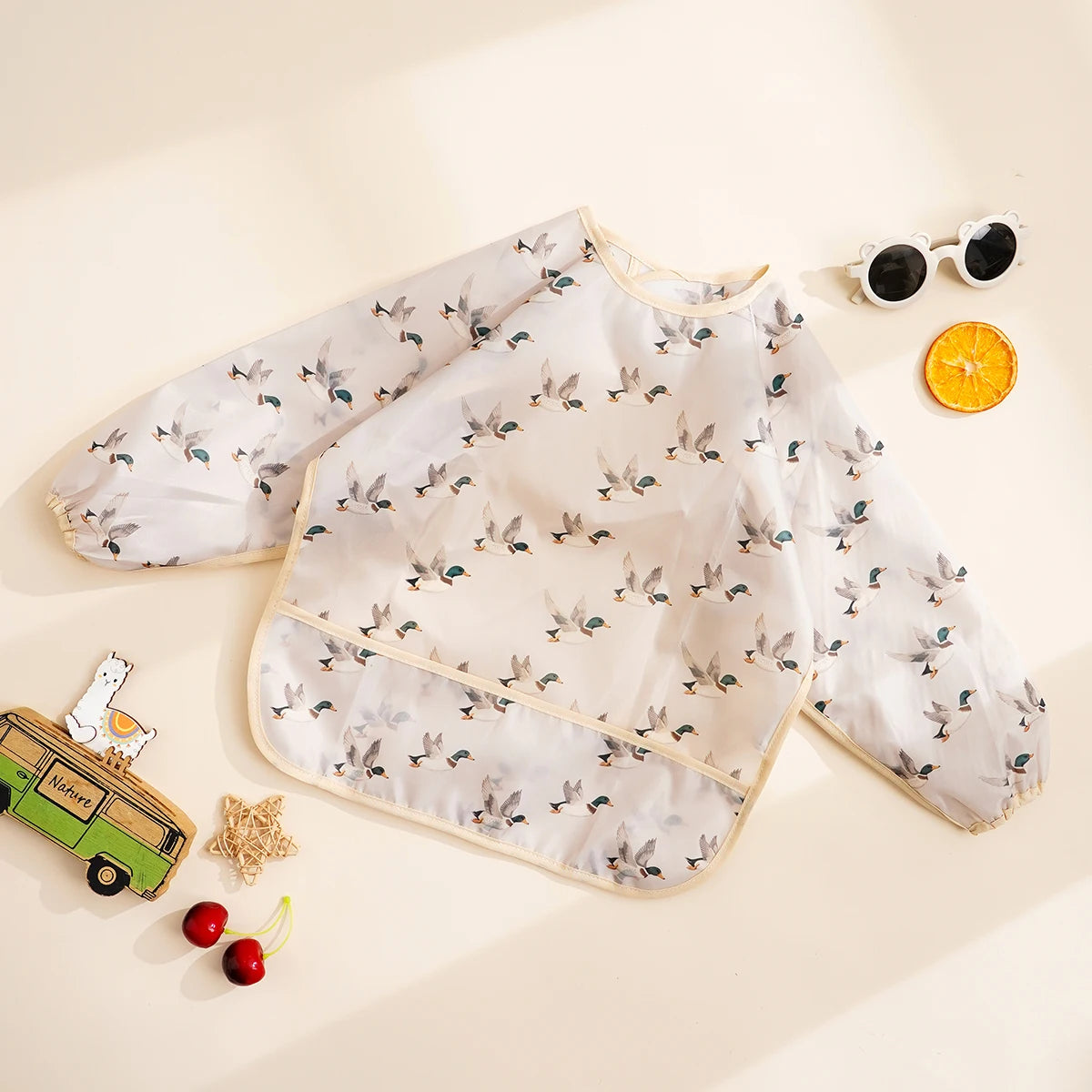 Infant 1PC Long Sleeve Waterproof Feeding Bibs