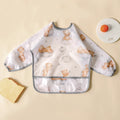Infant 1PC Long Sleeve Waterproof Feeding Bibs