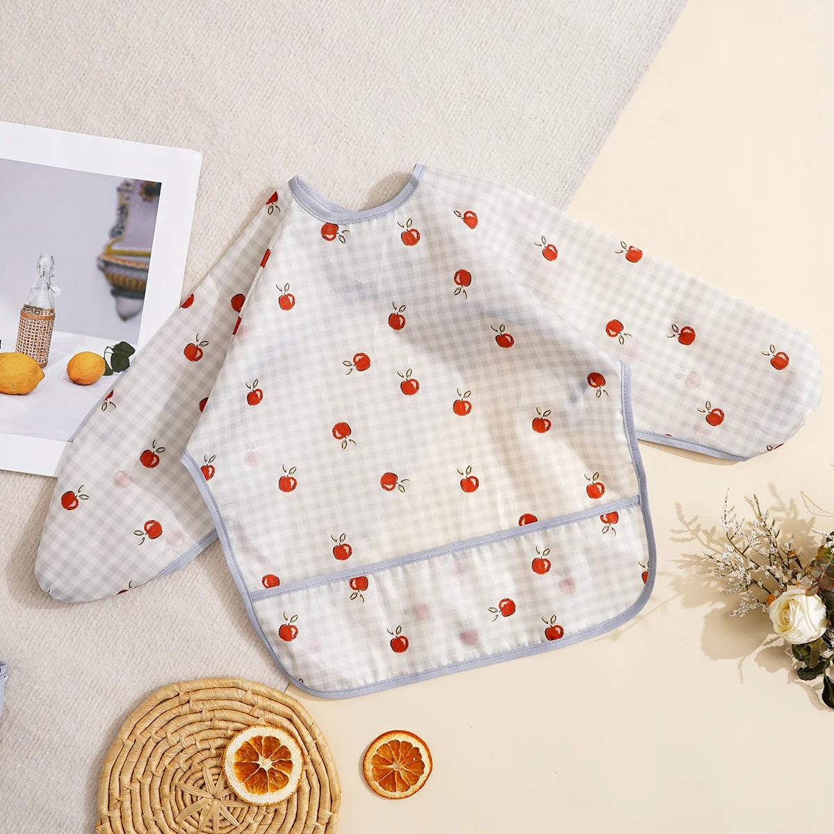 Infant 1PC Long Sleeve Waterproof Feeding Bibs