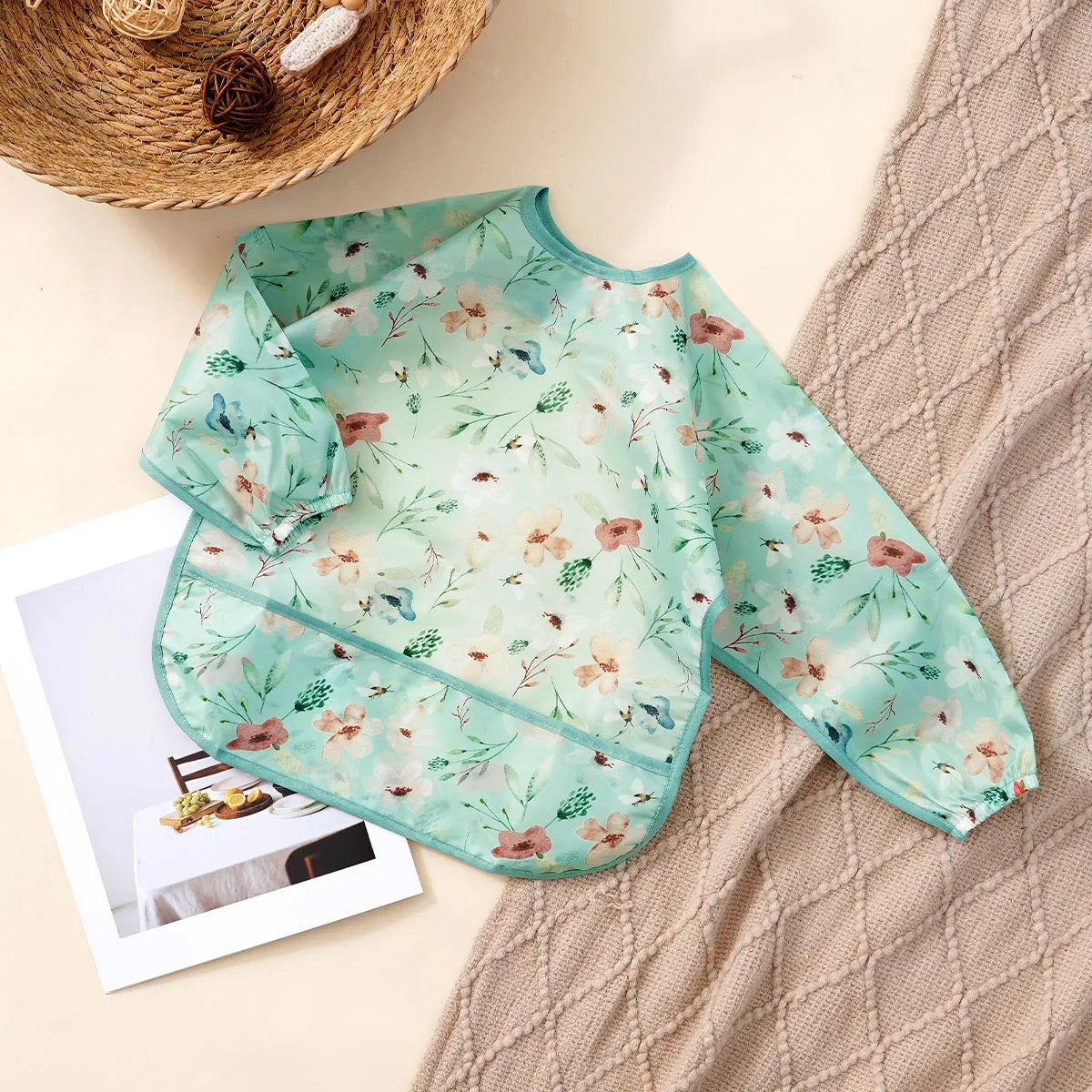 Infant 1PC Long Sleeve Waterproof Feeding Bibs