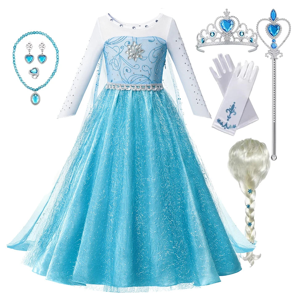 Summer Fancy Queen Elsa Anna Costume