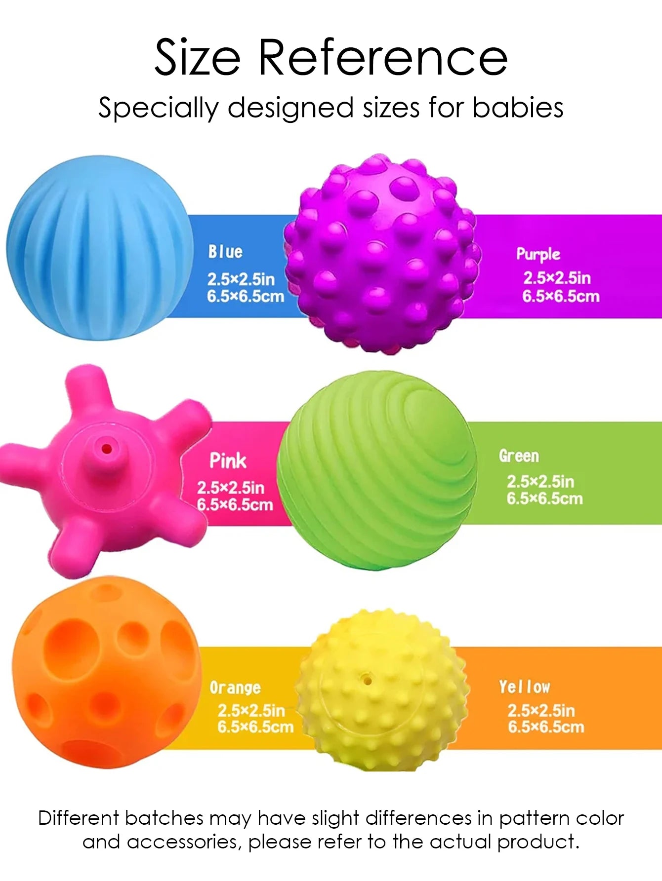 6 PCS Baby Toys Sensory Balls For Children