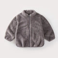 Solid Color Fashion Children Plush Coat