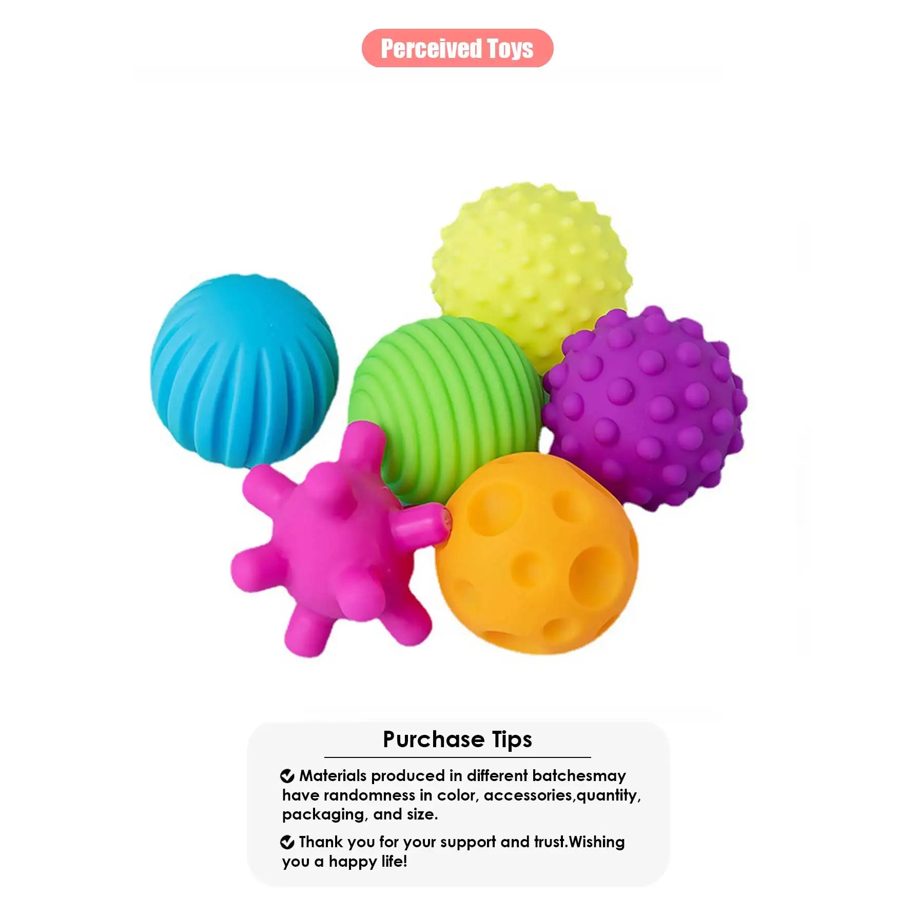 6 PCS Baby Toys Sensory Balls For Children