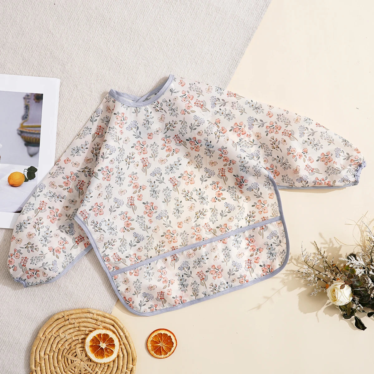 Infant 1PC Long Sleeve Waterproof Feeding Bibs