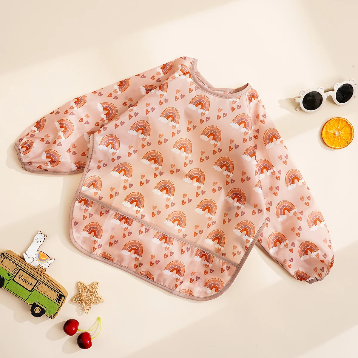 Infant 1PC Long Sleeve Waterproof Feeding Bibs