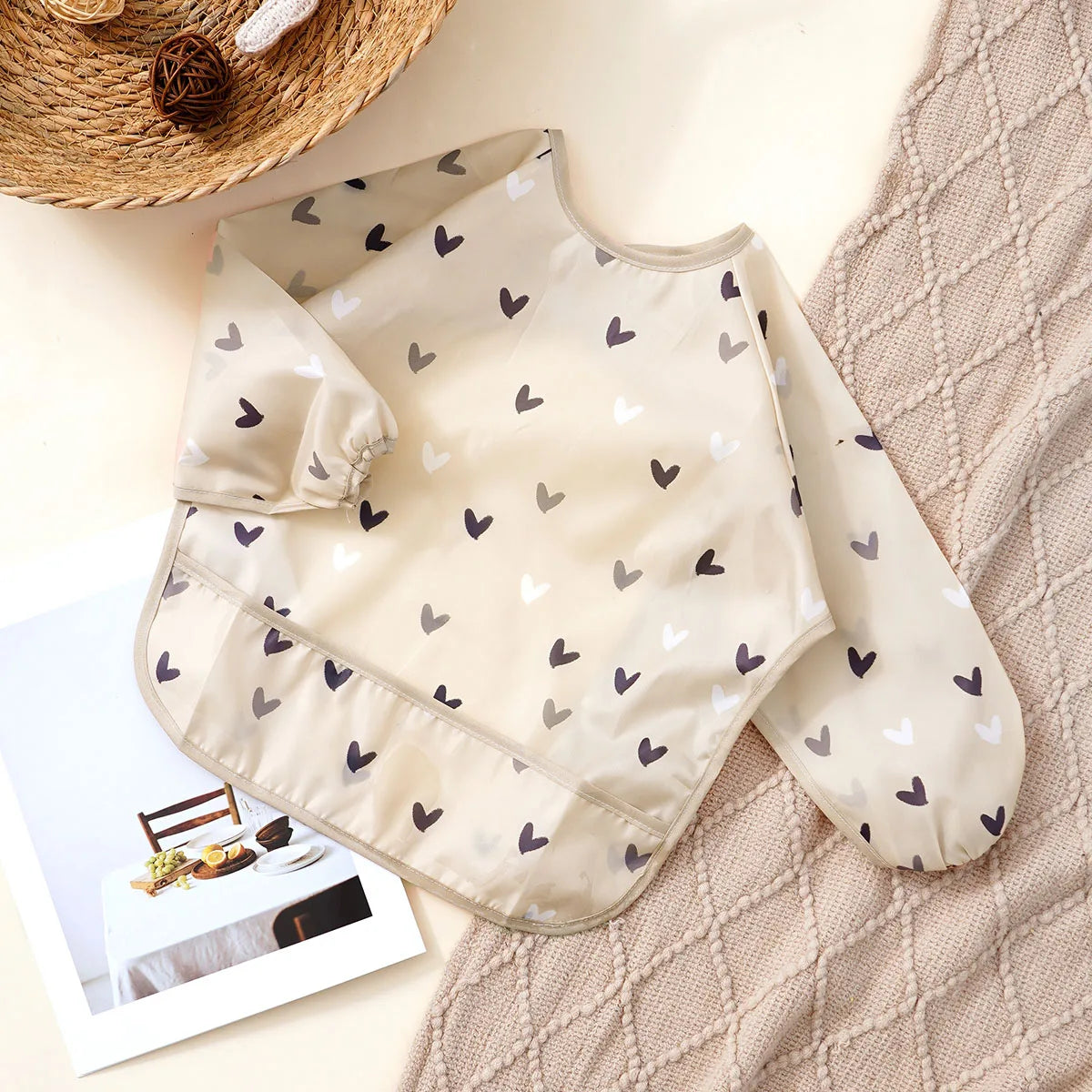 Infant 1PC Long Sleeve Waterproof Feeding Bibs