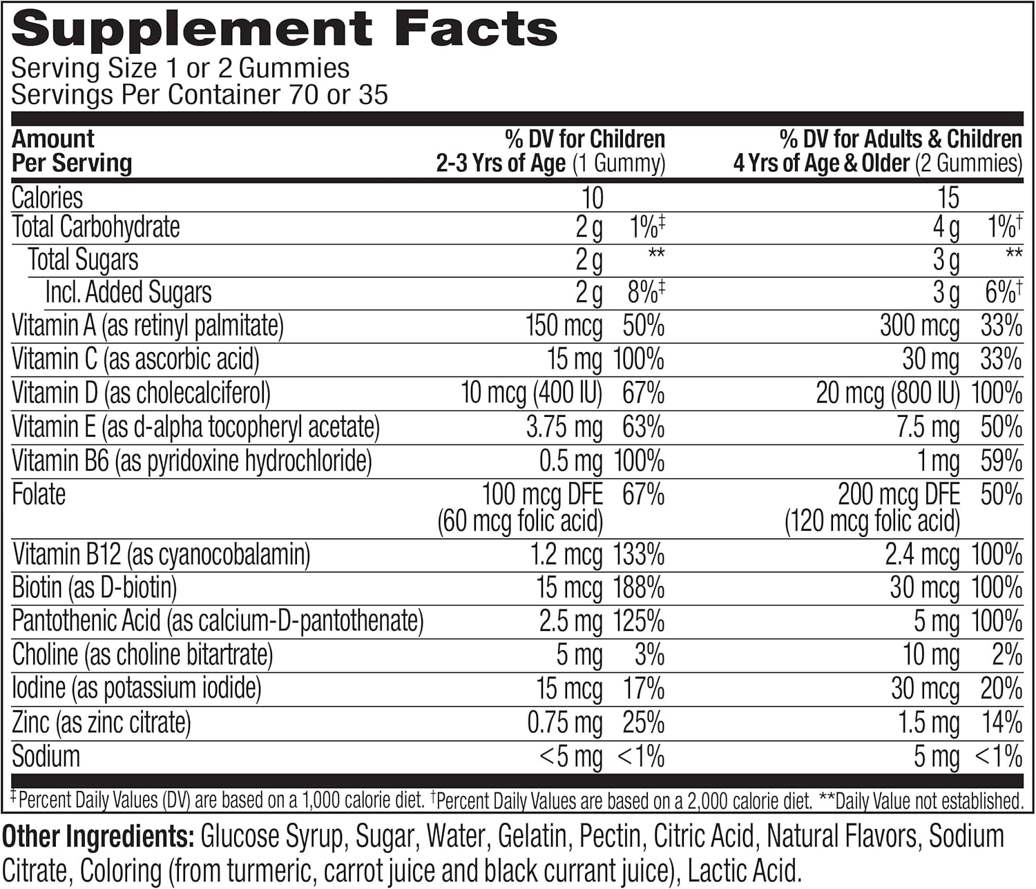 Kids Multi Gummy Worms, Overall Wellness & Immune Support - 70 Count