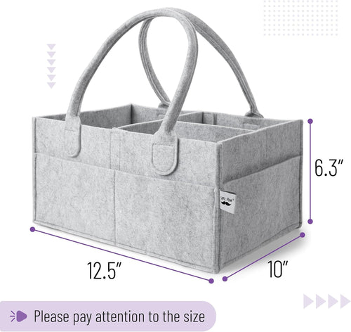- Baby Diaper Caddy Organizer, Gray, Medium
