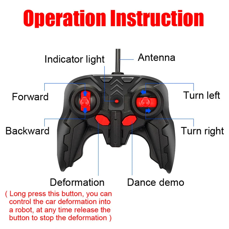 Electric RC Car 2 in 1 Transformation Robots Sports Vehicle