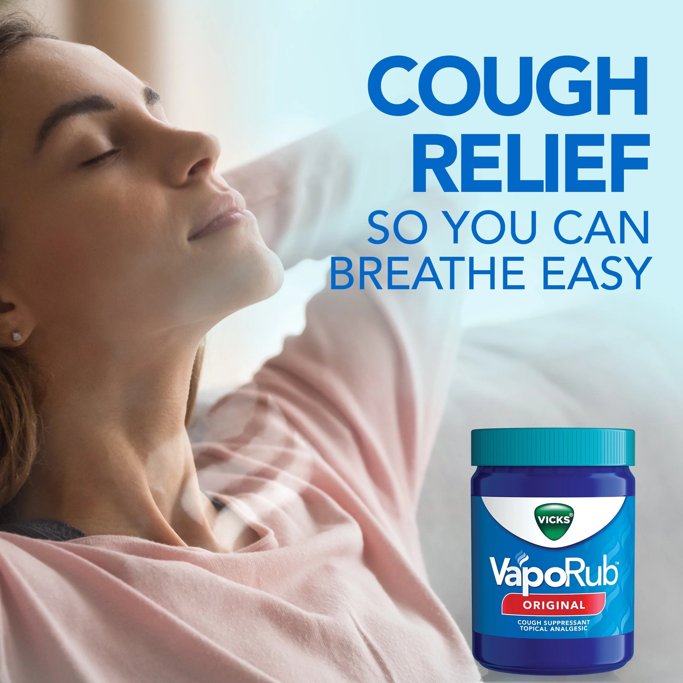 Vaporub Topical Chest Rub and Analgesic Ointment, Cough Medicine for Cough Relief, 1.76 Oz